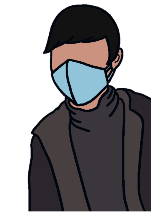 Karlo Rodriguez in a mask