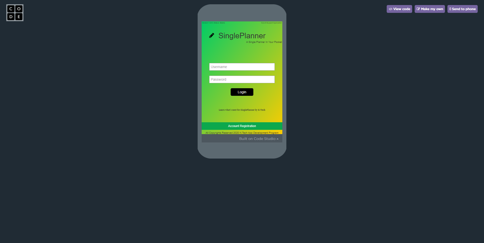 SinglePlanner App